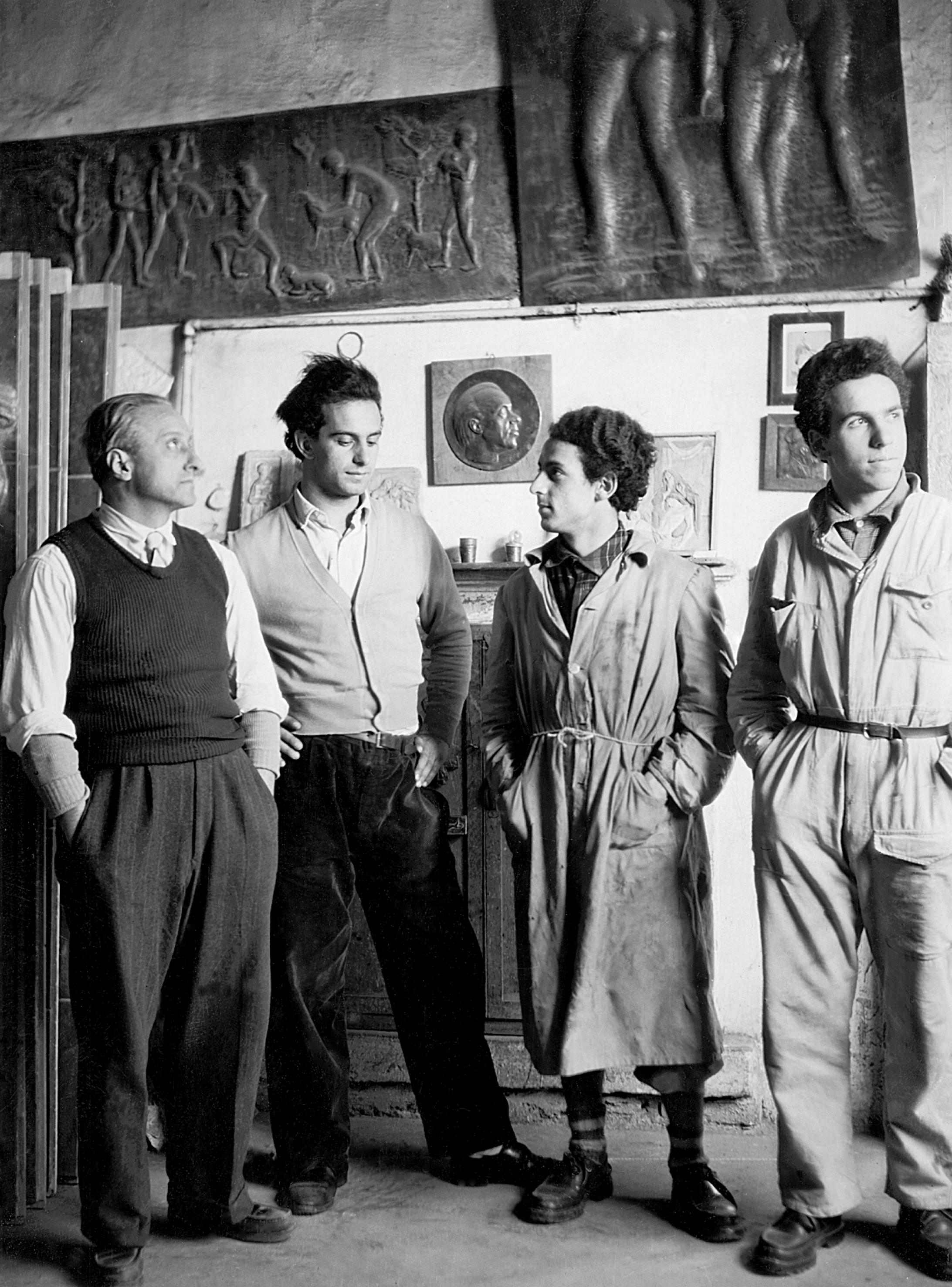 La famiglia Nani nella bottega di Bergamo